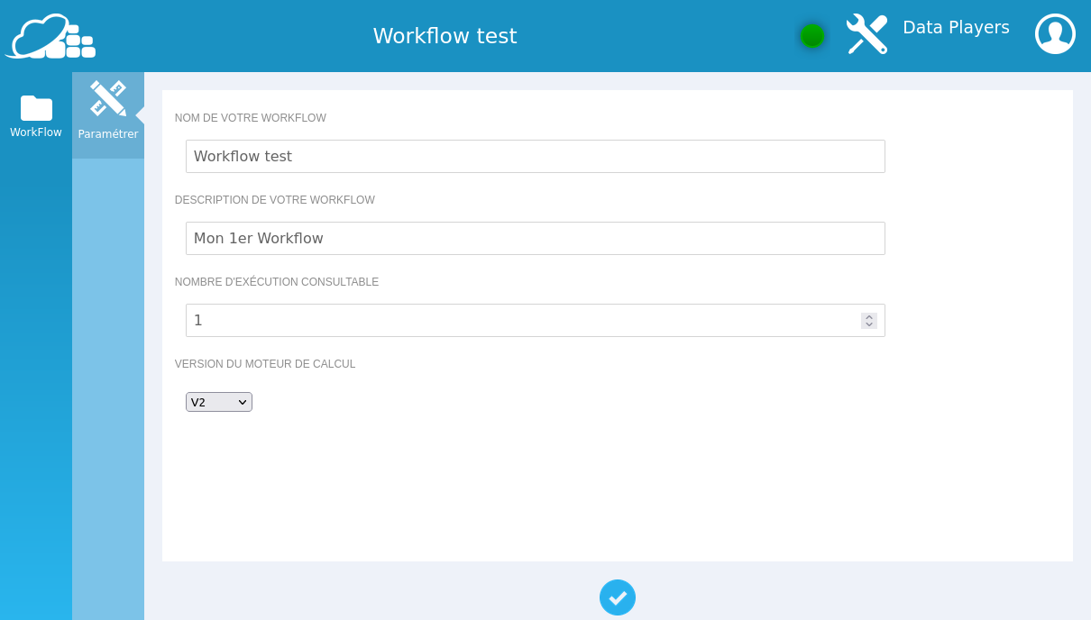 Screenshot Nouveau Workflow